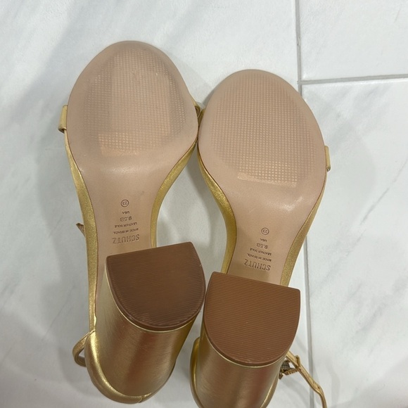 SCHUTZ Ouro Claro Orch Cadey Lee Ankle Strap Sandal - Picture 14 of 16